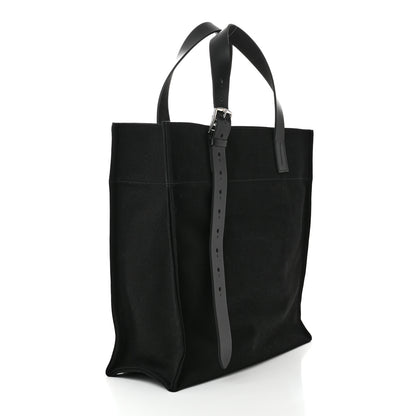 Hermes Toile Goeland Vache Hunter Etriviere Shopping Bag Black 3 of 10
