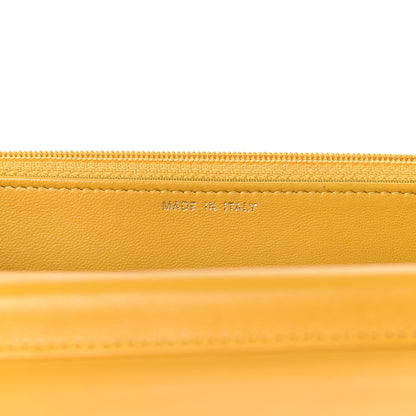 Chanel Lambskin Quilted Wallet on Chain WOC Yellow 7 of 13