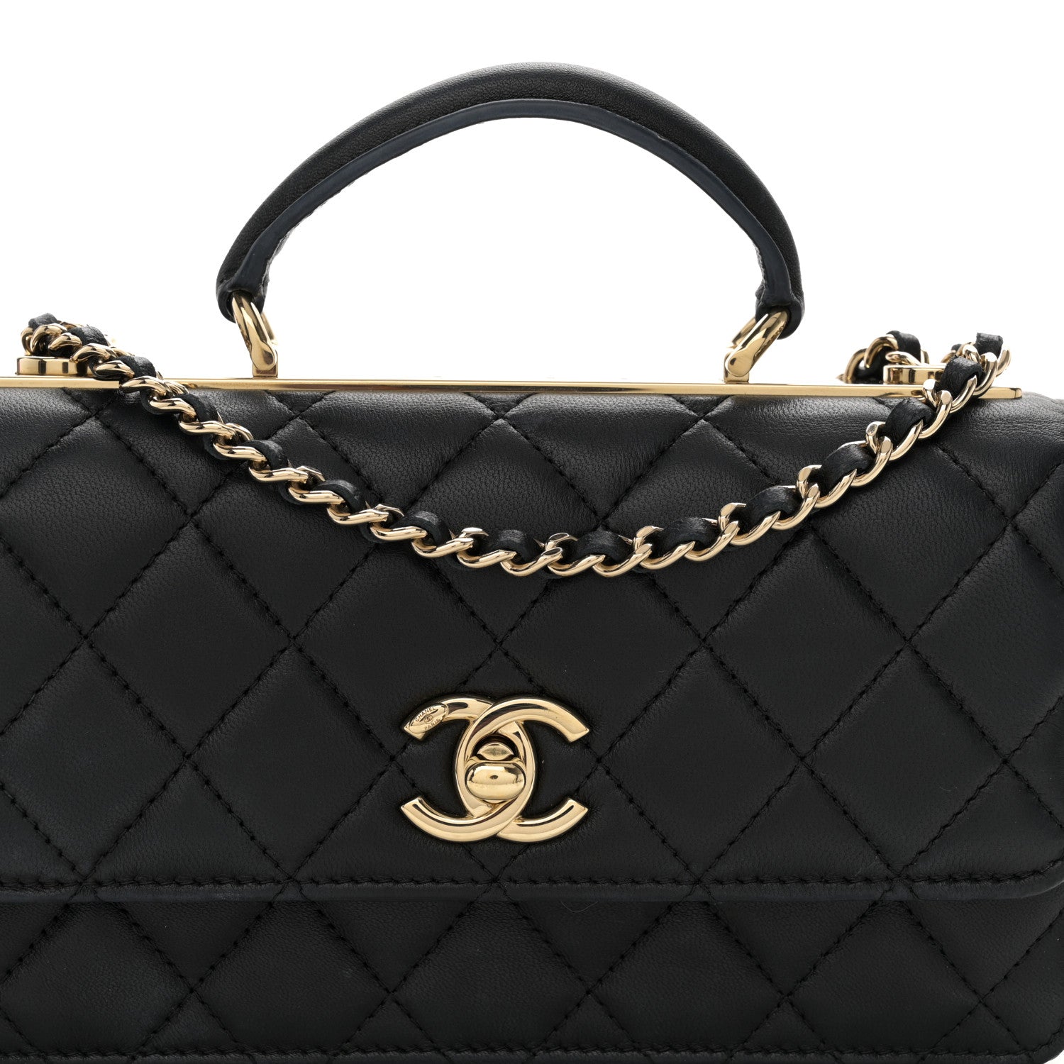Chanel Lambskin Quilted Medium Trendy CC Flap Dual Handle Bag Black 9 of 13