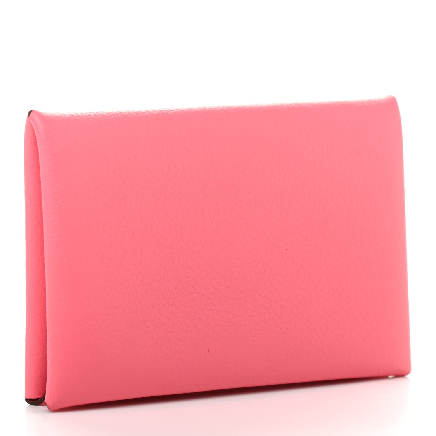 Hermes Evercolor Calvi Card Case Rose Azalee 3 of 7