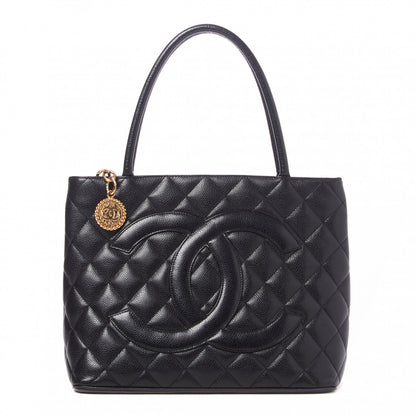 Chanel Caviar Quilted Medallion Tote Black 1 of 9
