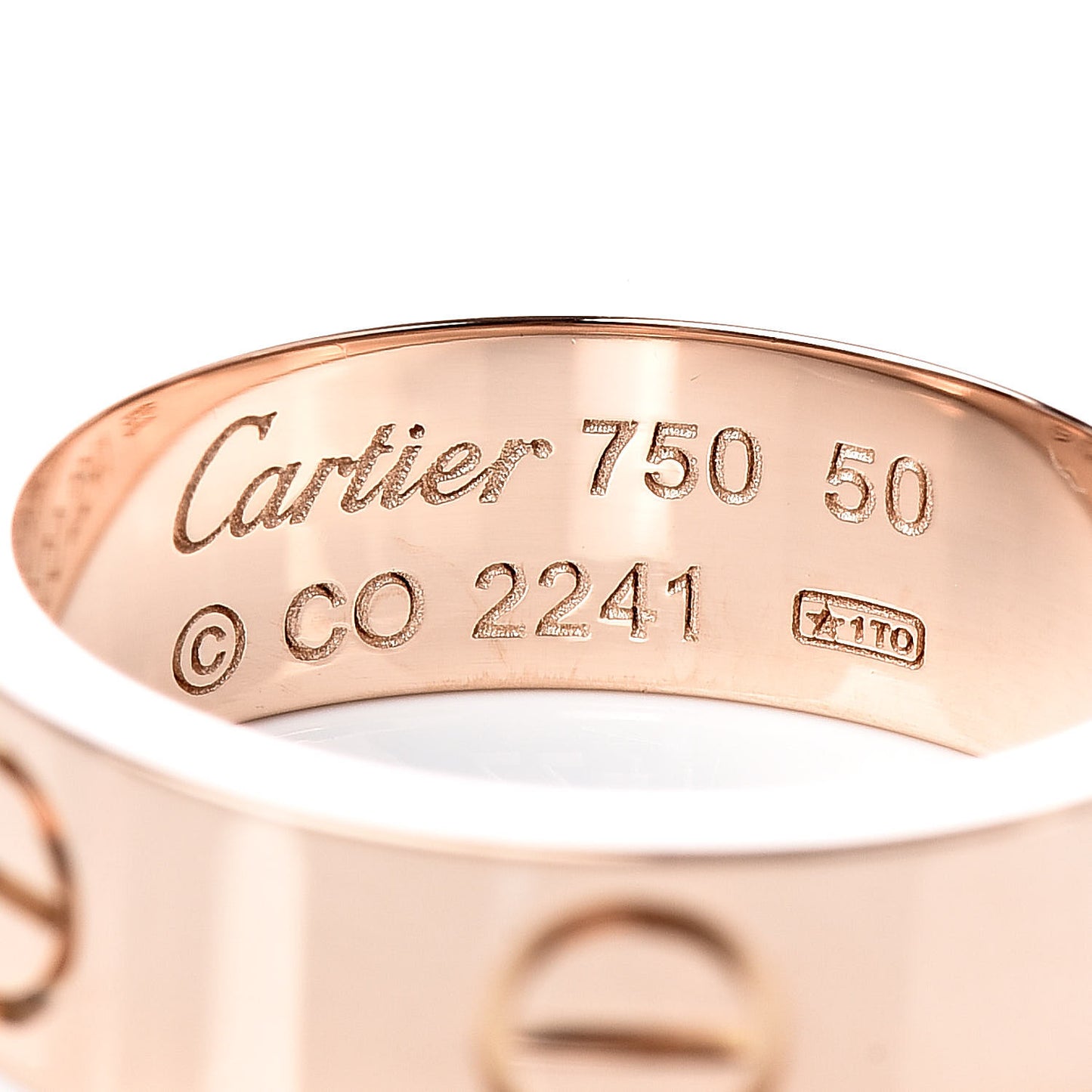 18K Pink Gold 5.5mm LOVE Ring 50 5.25