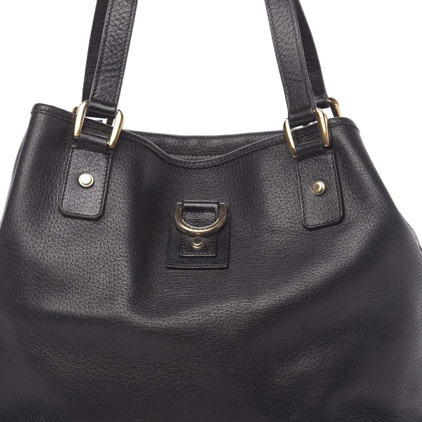 Calfskin Small D Ring Tote Black