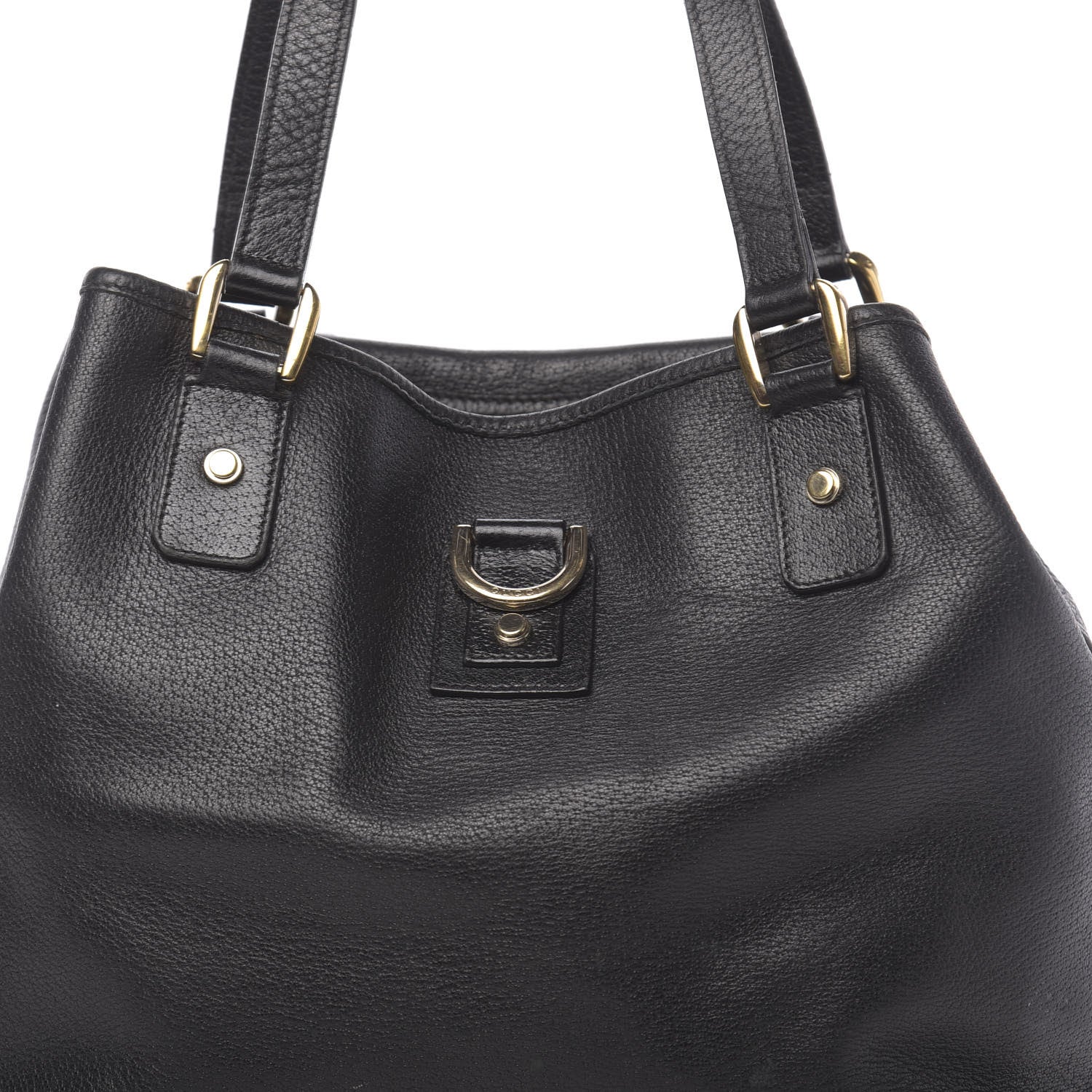 Gucci Calfskin Small D Ring Tote Black 10 of 14