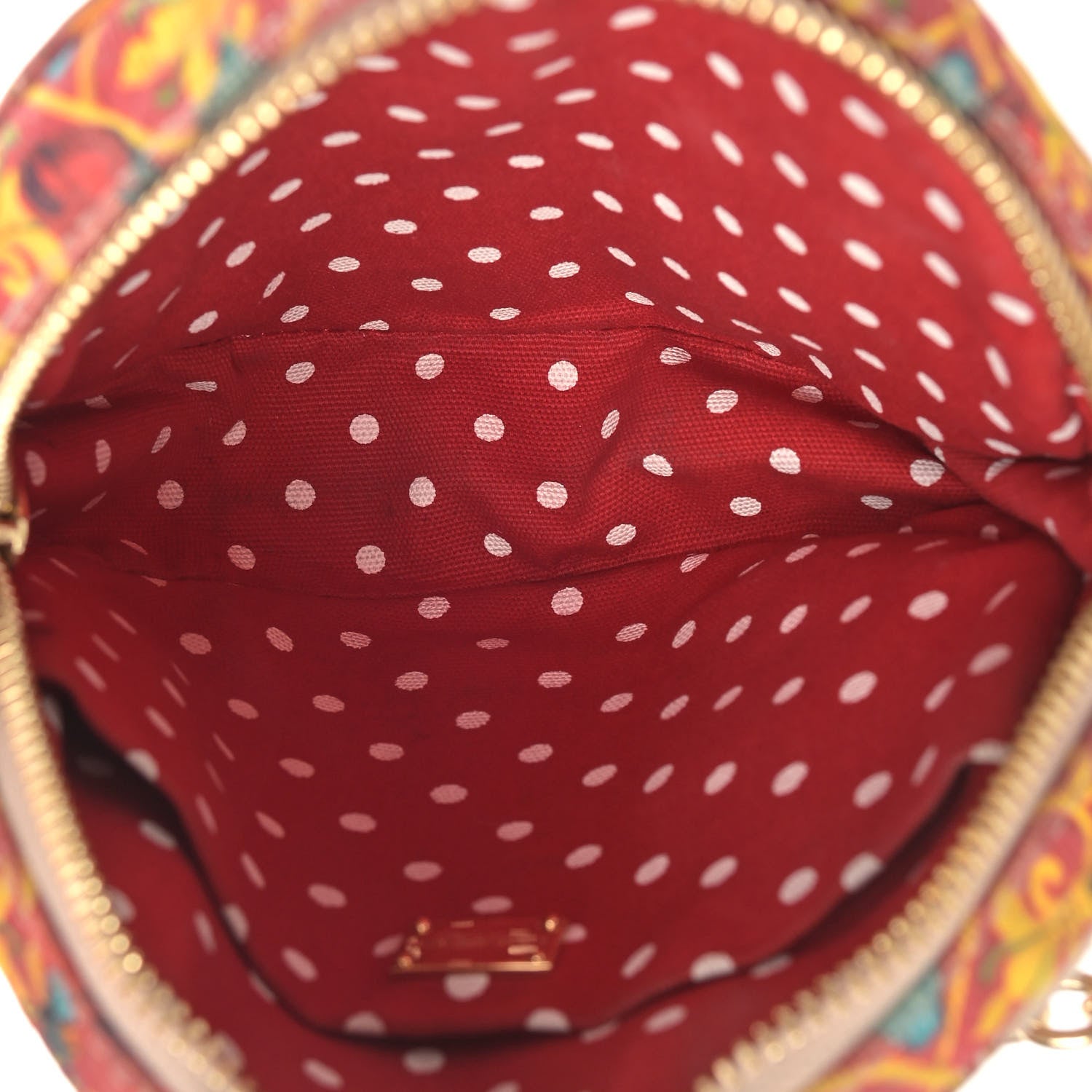 Dolce & Gabbana Fabric Floral Print Round Crossbody Multicolor 5 of 10
