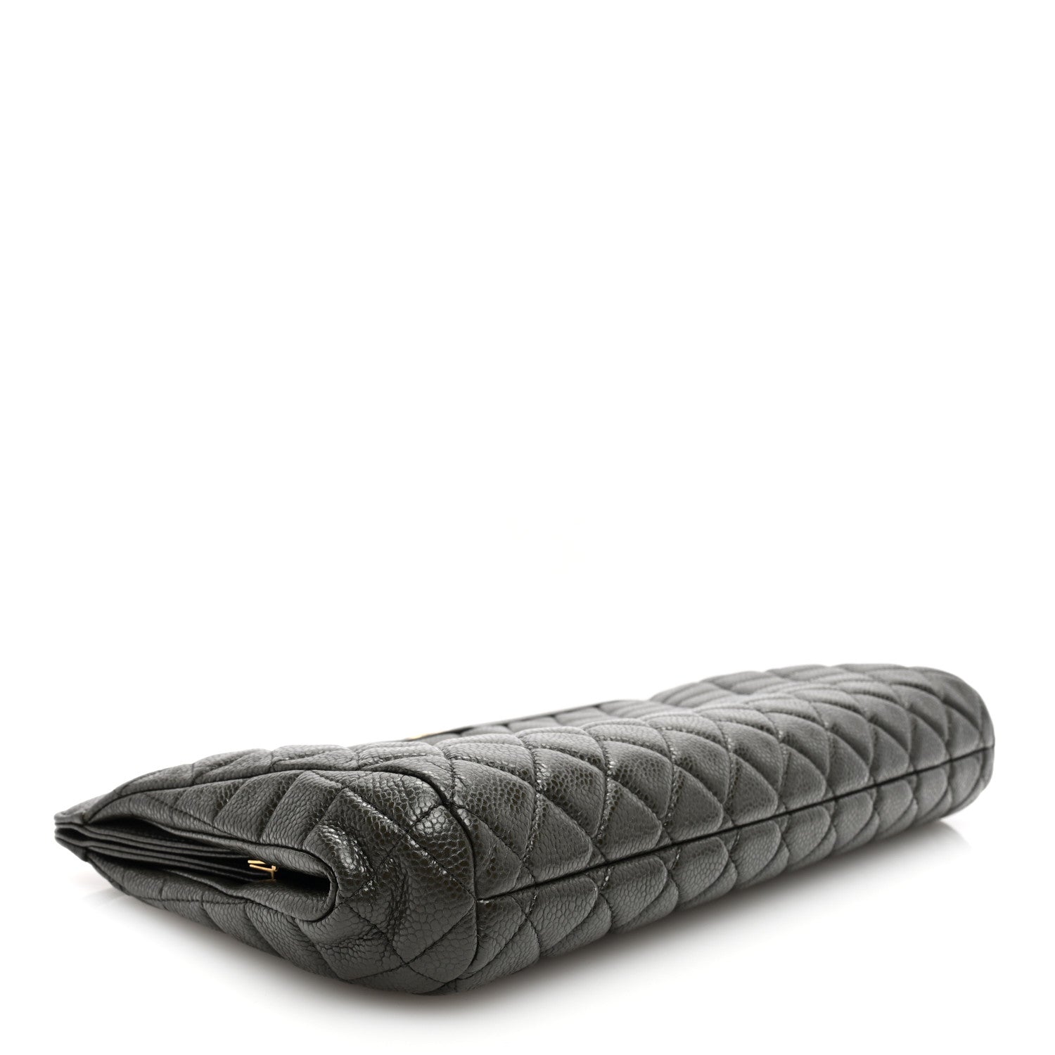 Chanel Caviar Quilted Clutch Dark Khaki 4 of 7