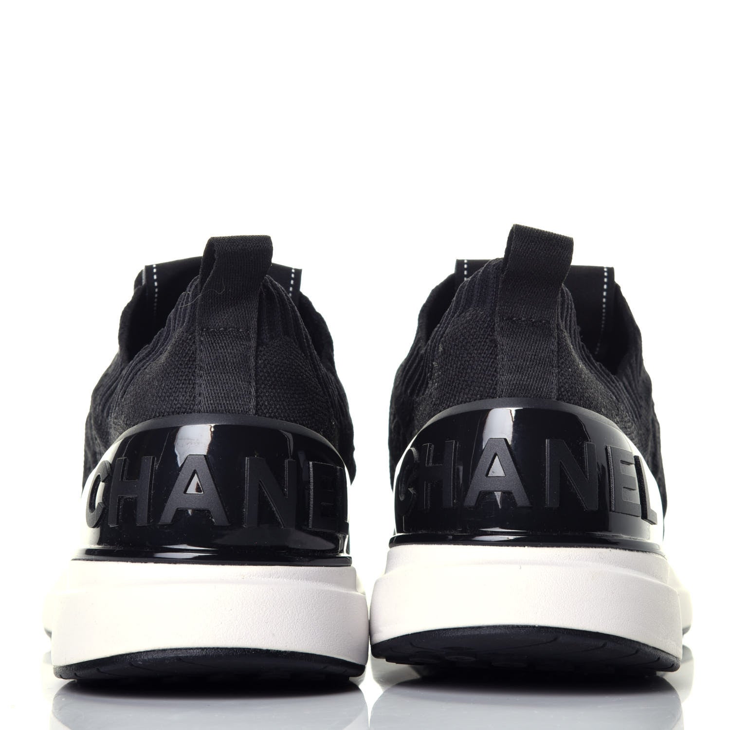 Chanel Fabric Logo Sneakers 39 Black 5 of 10