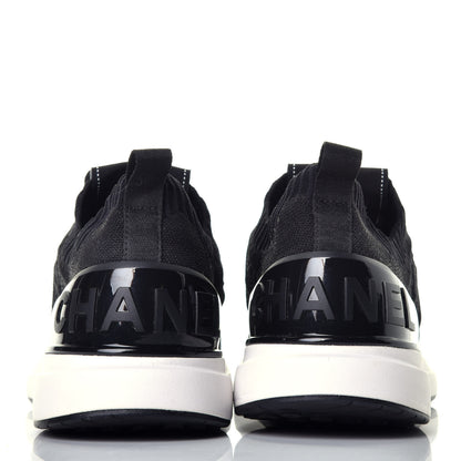 Chanel Fabric Logo Sneakers 39 Black 5 of 10