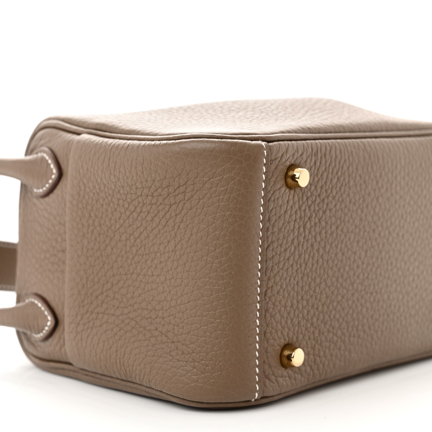Hermes Taurillon Clemence Mini Lindy 20 Etoupe 9 of 11