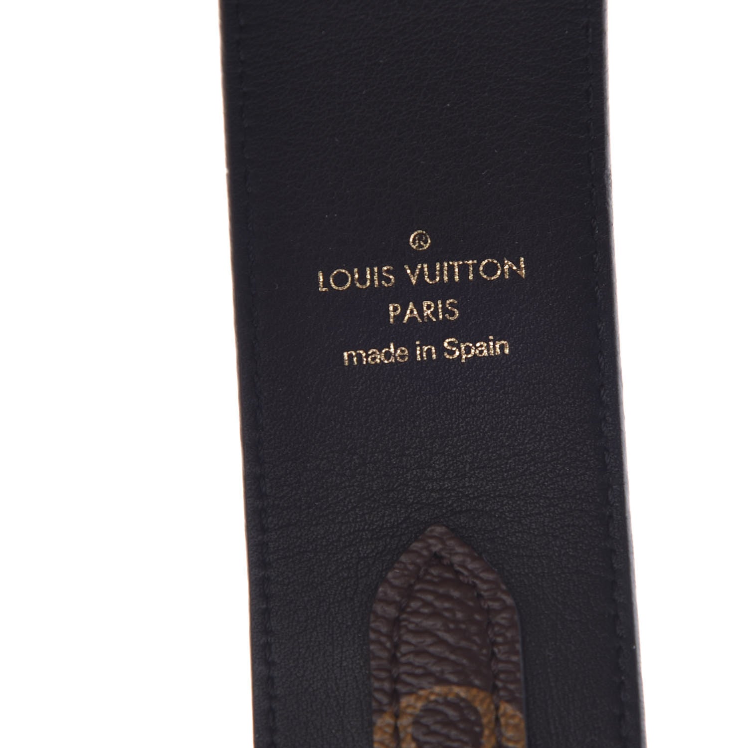 Louis Vuitton Monogram Bandouliere Shoulder Strap Black 3 of 4