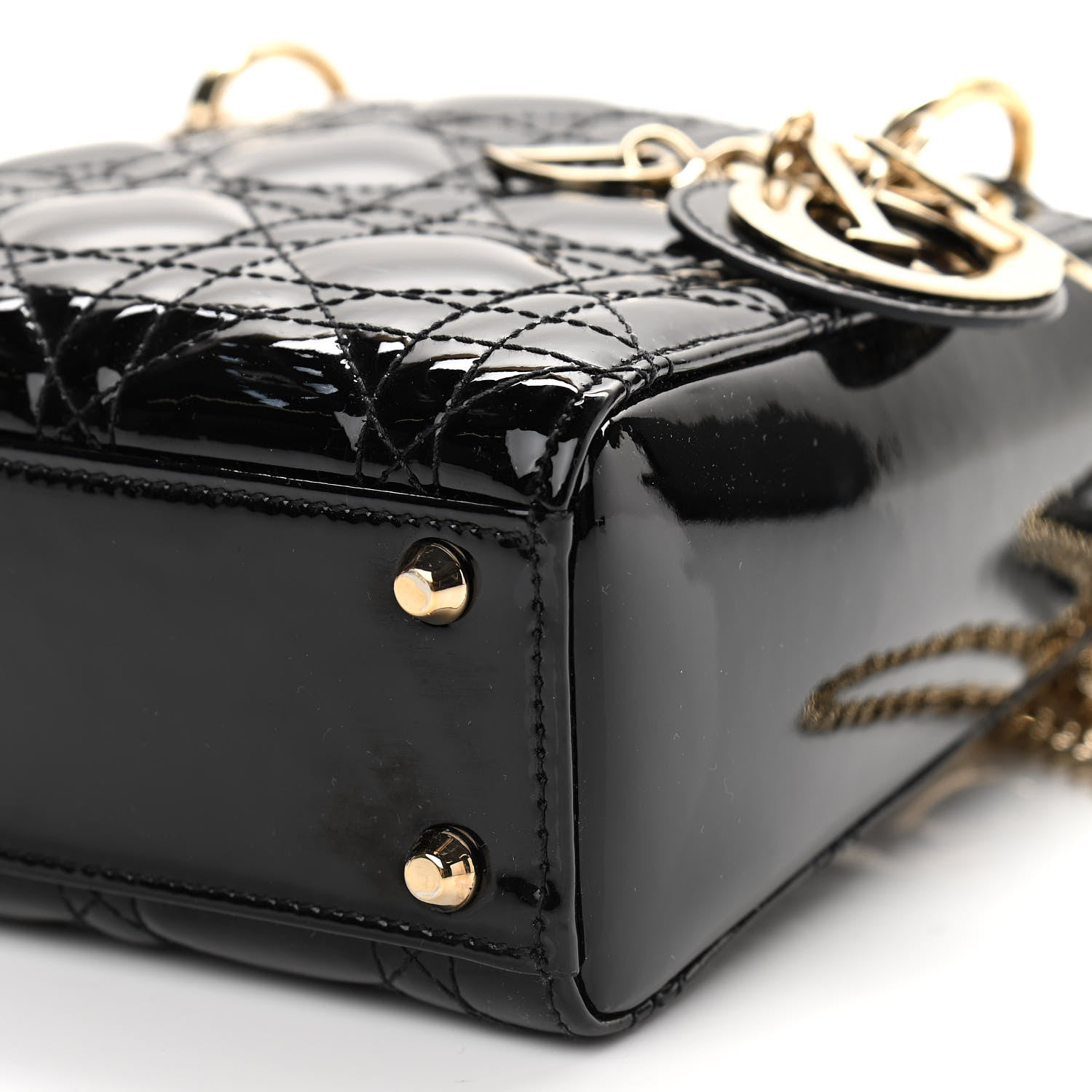 Christian Dior Patent Cannage Mini Lady Dior Black 10 of 11