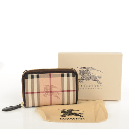 Burberry Haymarket Check Balmore Zip Around Wallet Chocolate 5 of 9