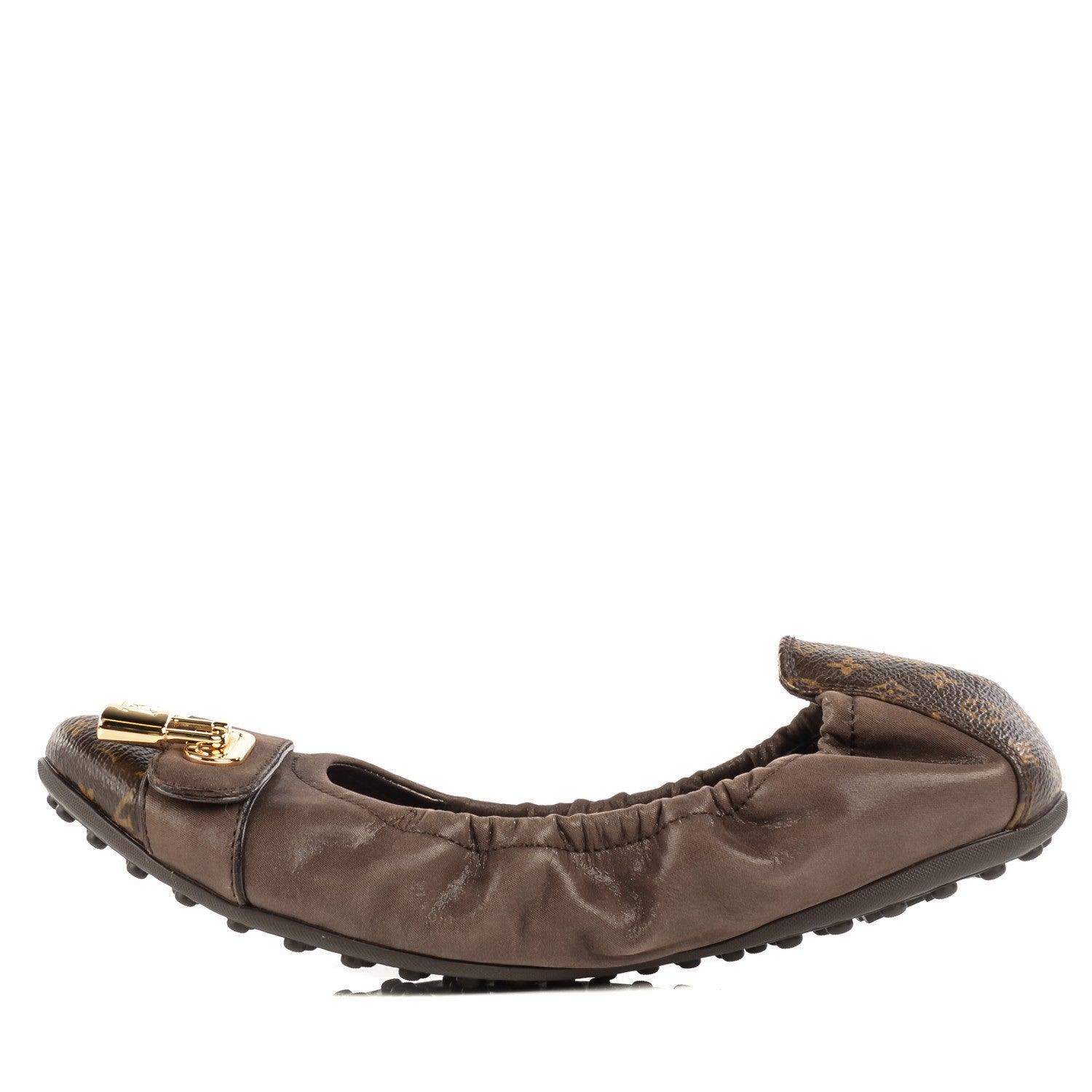 Louis Vuitton Iridescent Calfskin Monogram Lucky Ballerina Flats 35.5 Brown 1 of 8