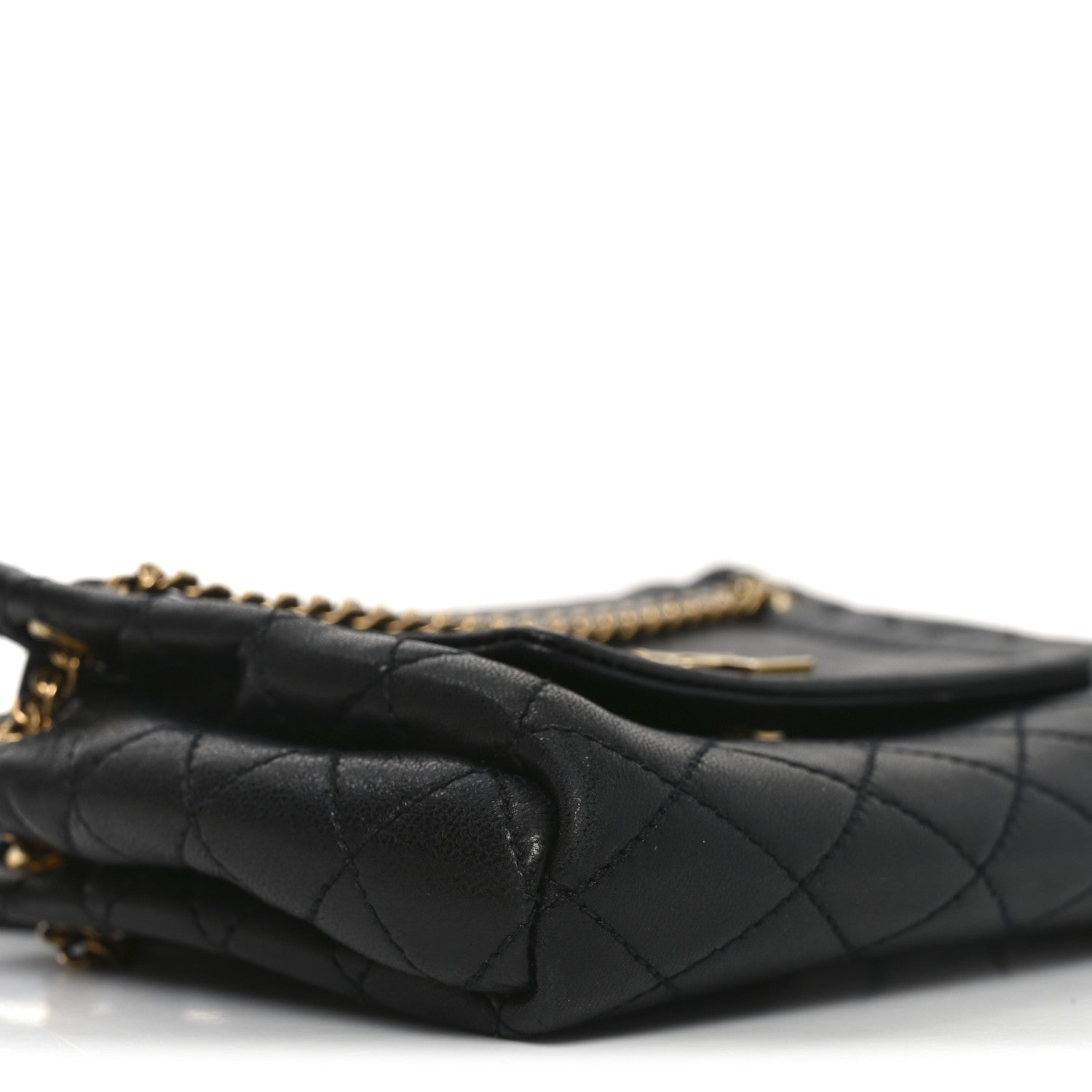 Saint Laurent Lambskin Quilted Monogram Mini Nolita Black 17 of 21
