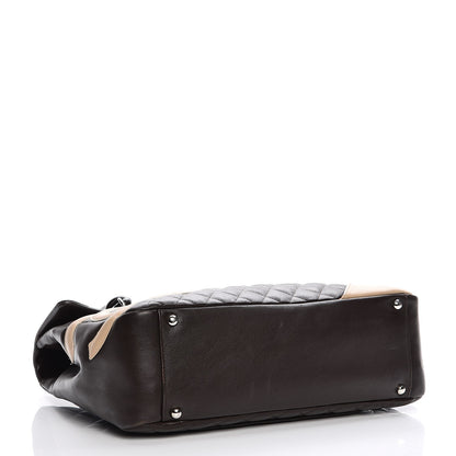 Chanel Calfskin Quilted Large Cambon Flap Brown Beige 4 of 11