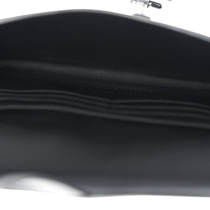 Christian Dior Ultra Matte Calfskin Saddle Chain Wallet Pouch Black 6 of 12