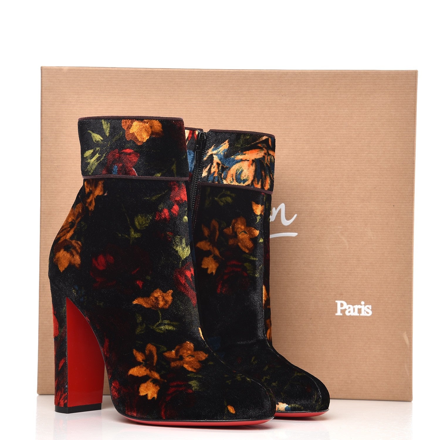 Christian Louboutin Veau Velours Moulamax 100 Booties 38 Black 9 of 9