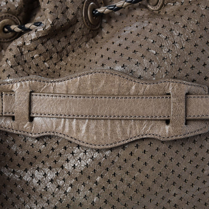 Balenciaga Agneau Arena Laser Cut Cross Classic Gold Hardware Medium Pampille Gris Poivre 9 of 10