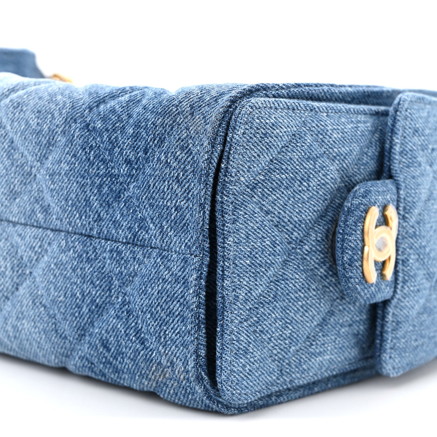 Chanel Washed Denim Quilted Mini Chanel 25 Handbag Blue 1833275