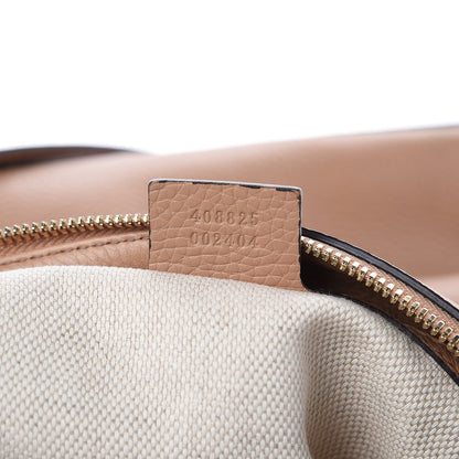 Gucci Pebbled Calfskin Large Soho Hobo Camelia 7 of 11