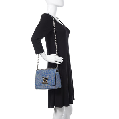 Louis Vuitton Epi Twist Shoulder Bag MM Denim Light 2 of 15