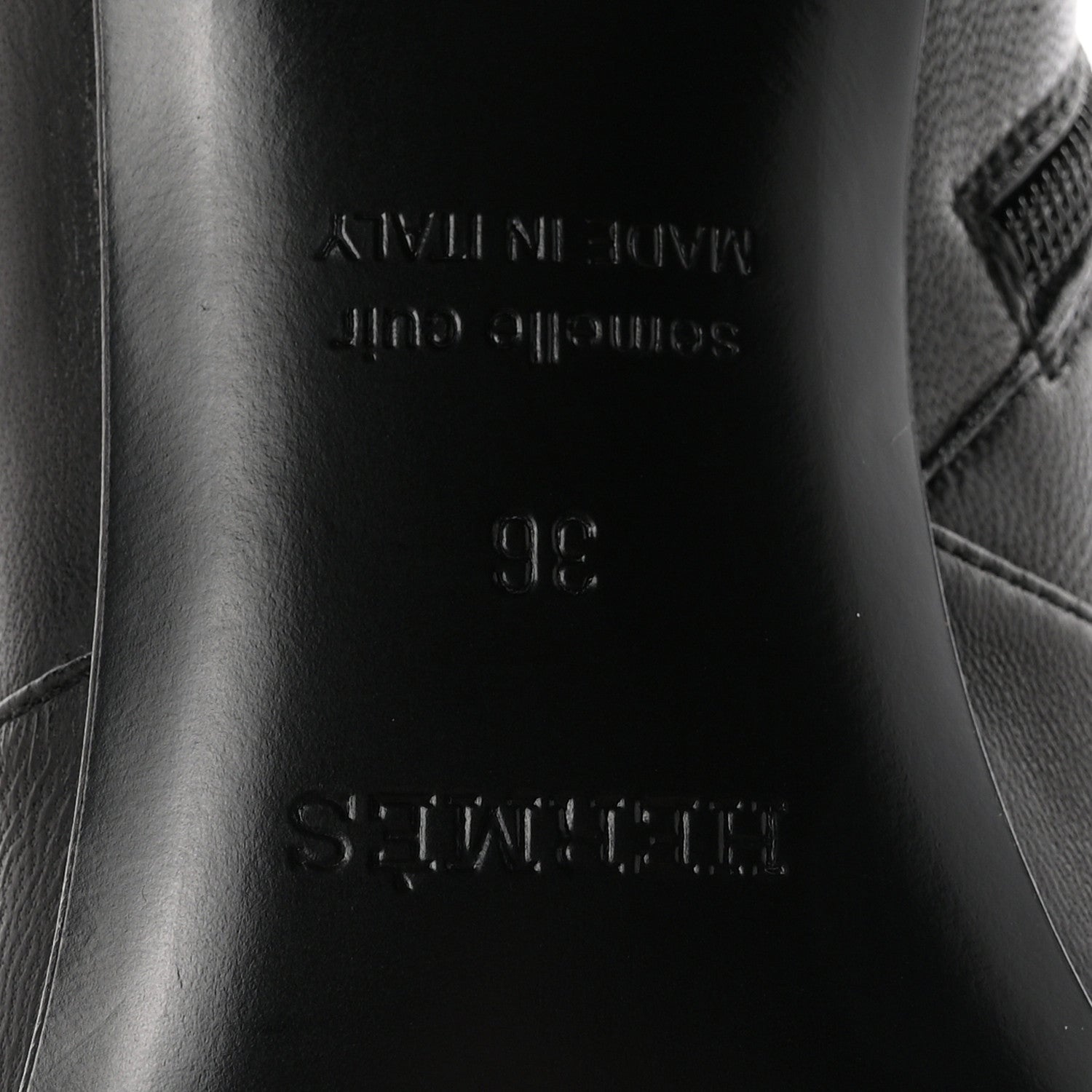 Hermes Nappa Lisa 55 Ankle Boots 36 Black 7 of 10