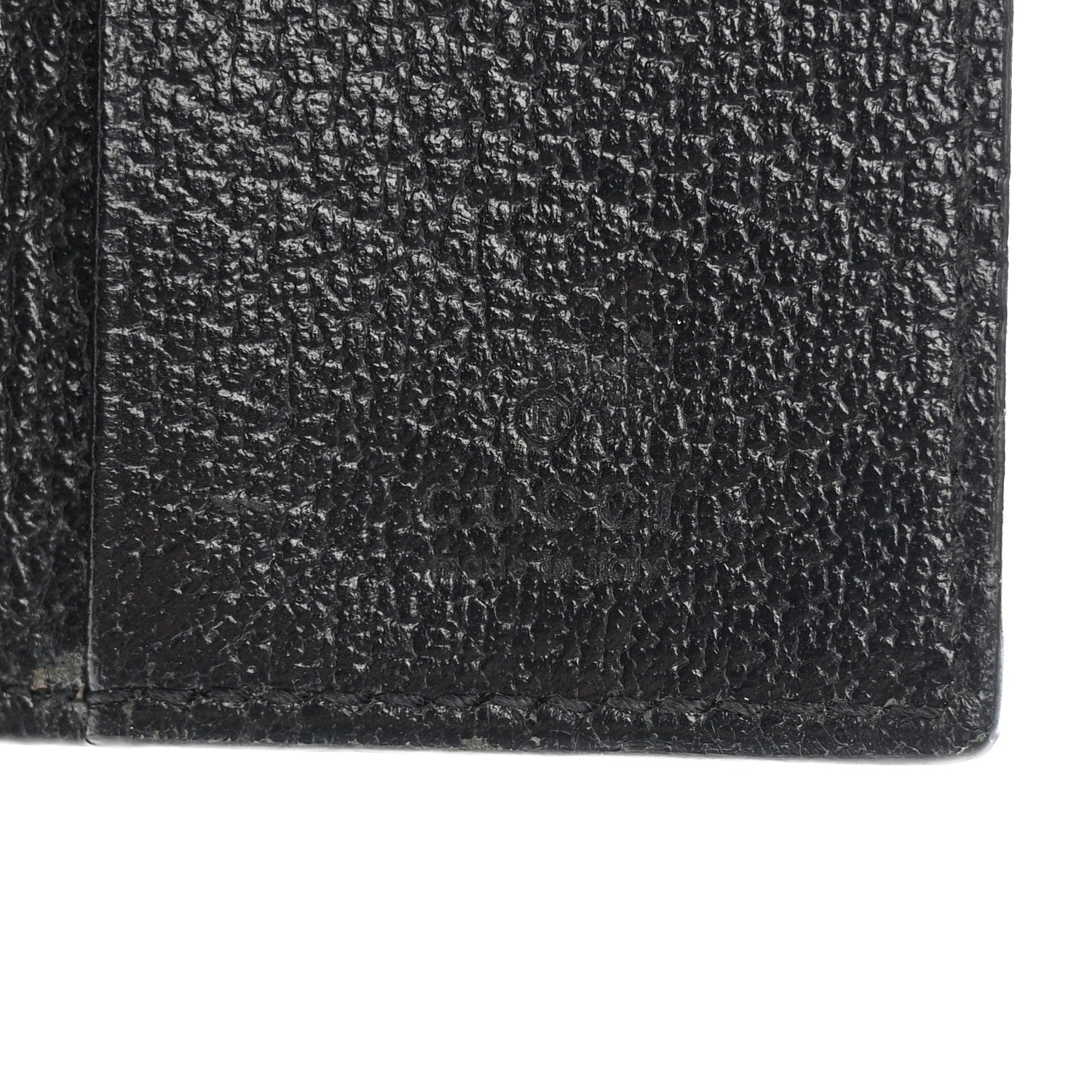 Gucci Calfskin Boar Effect GG Marmont 6 Key Holder Black 6 of 8