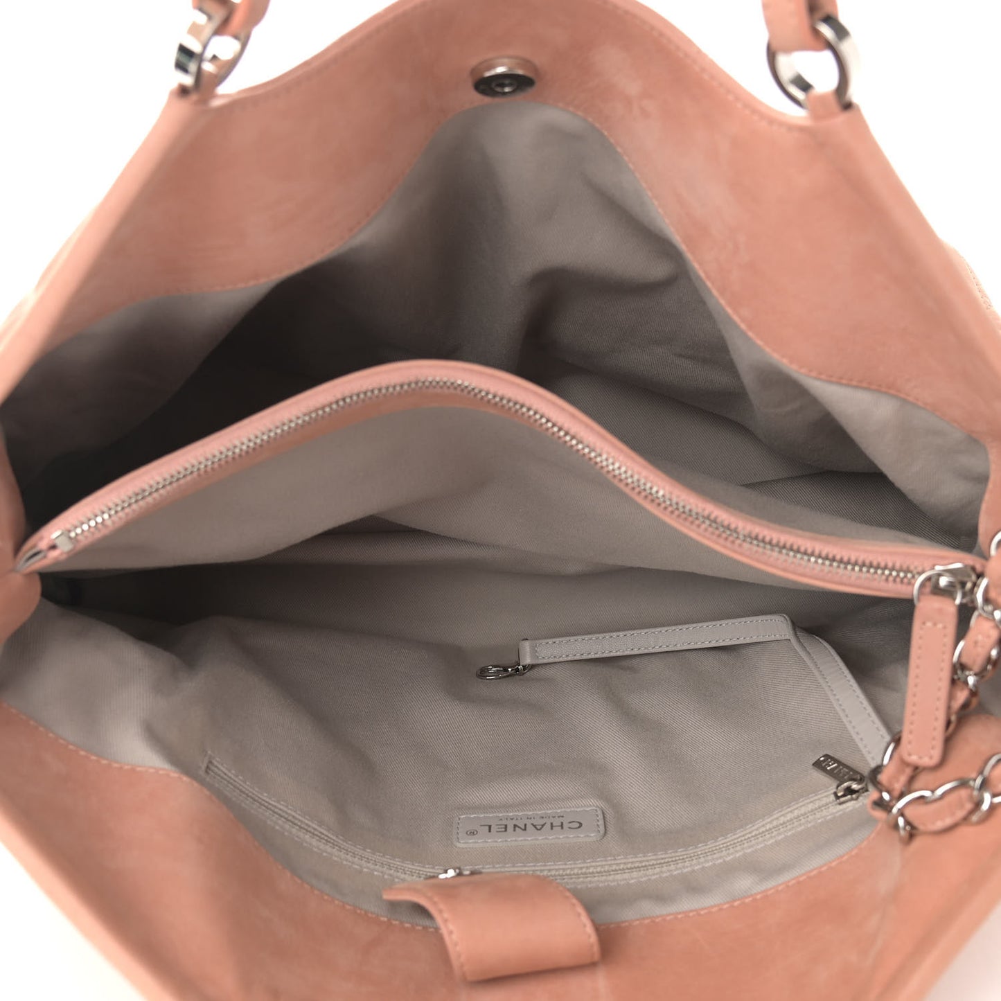 Iridescent Calfskin Large Sea Hit Tote Pink