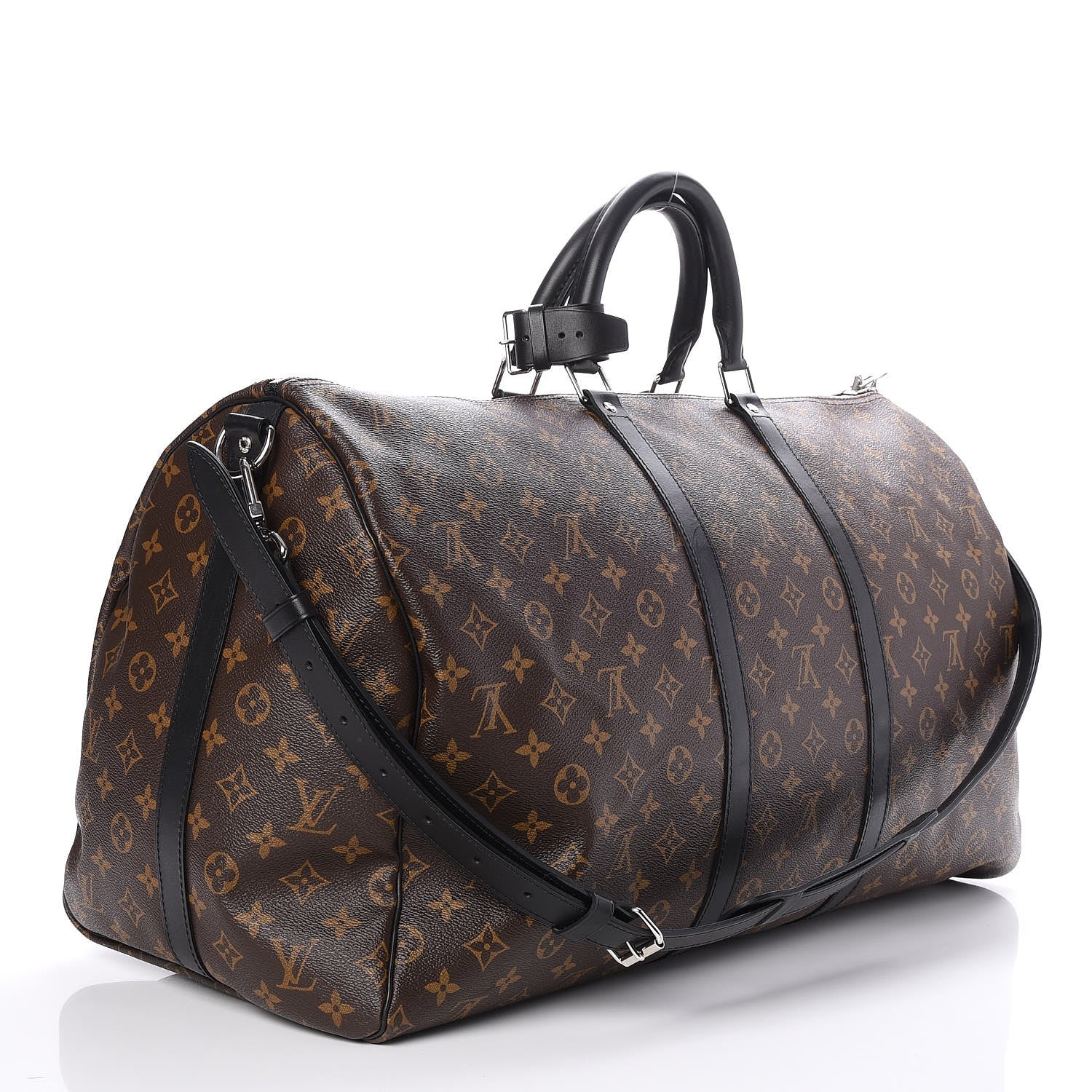 Louis Vuitton Monogram Macassar Keepall Bandouliere 55 3 of 7