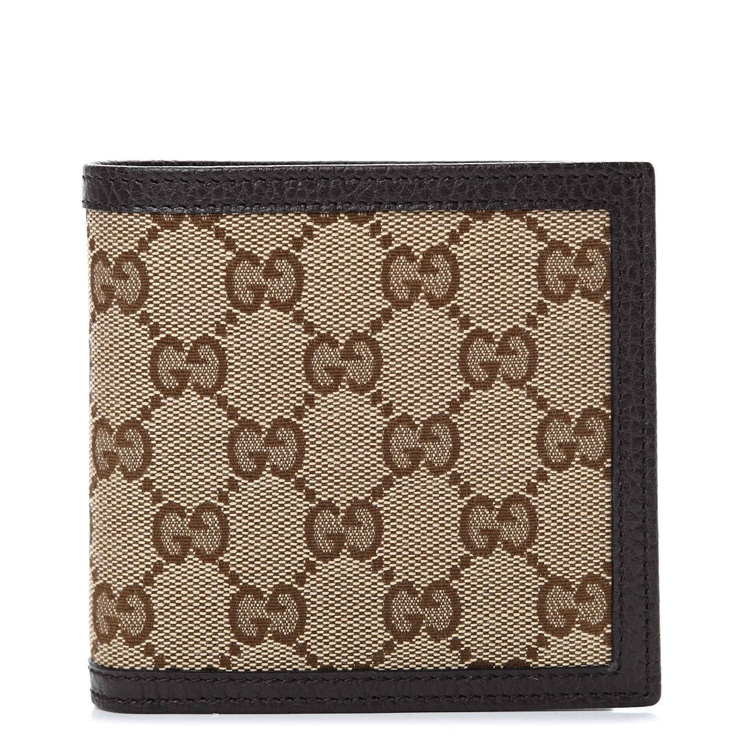 Gucci Monogram Bi-Fold Wallet Dark Brown 1 of 7