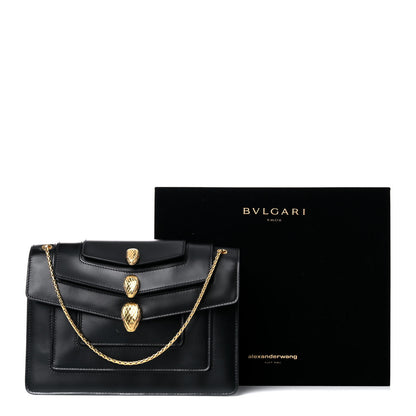 Bulgari X ALEXANDER WANG Lambskin Serpenti Forever Flap Black 8 of 8