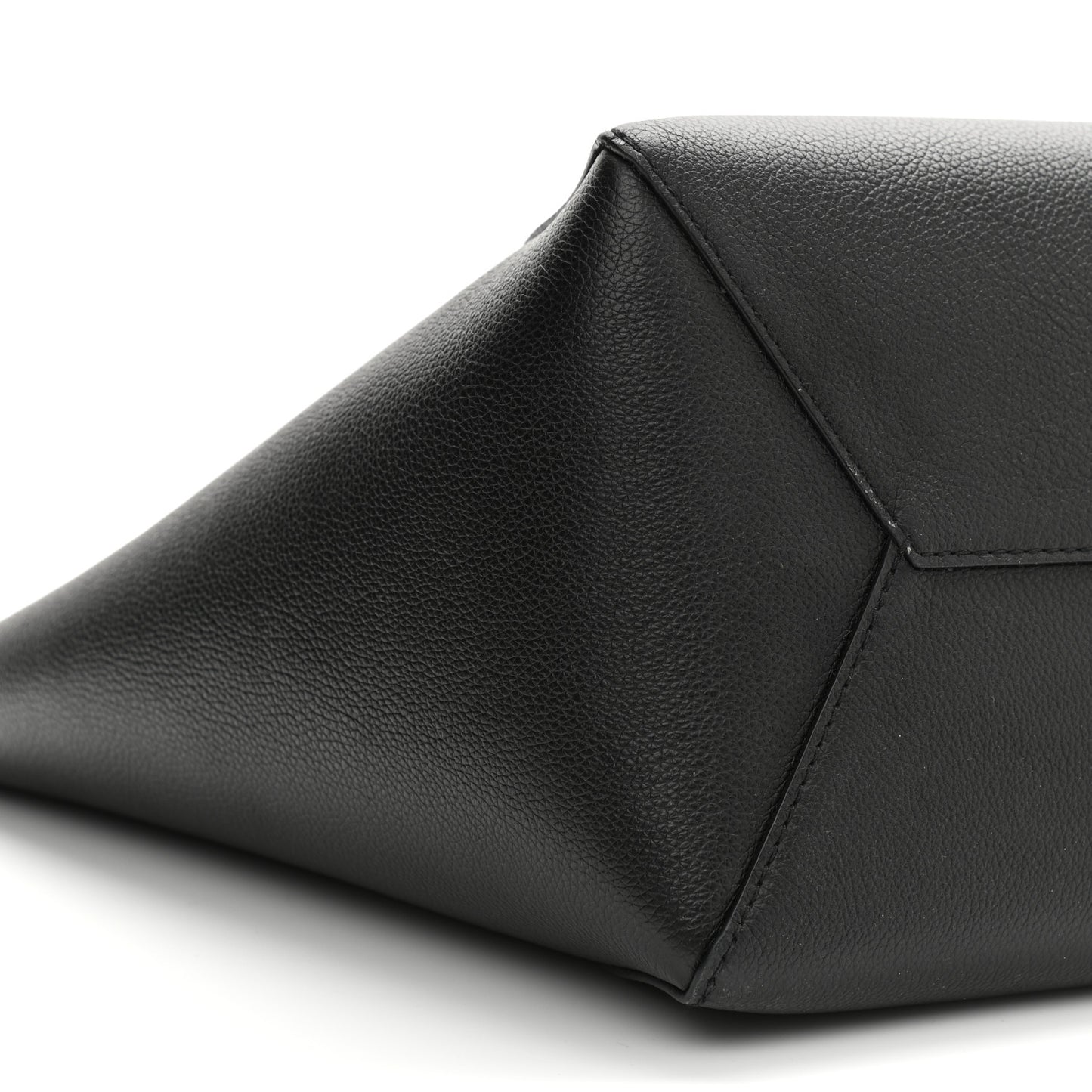 Calfskin Lockme Go Tote Black