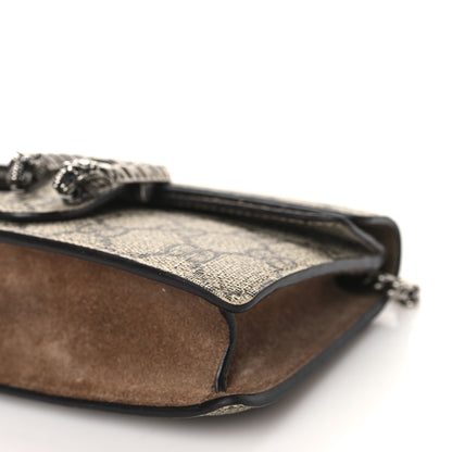 Gucci GG Supreme Monogram Super Mini Dionysus Shoulder Bag Taupe 9 of 10