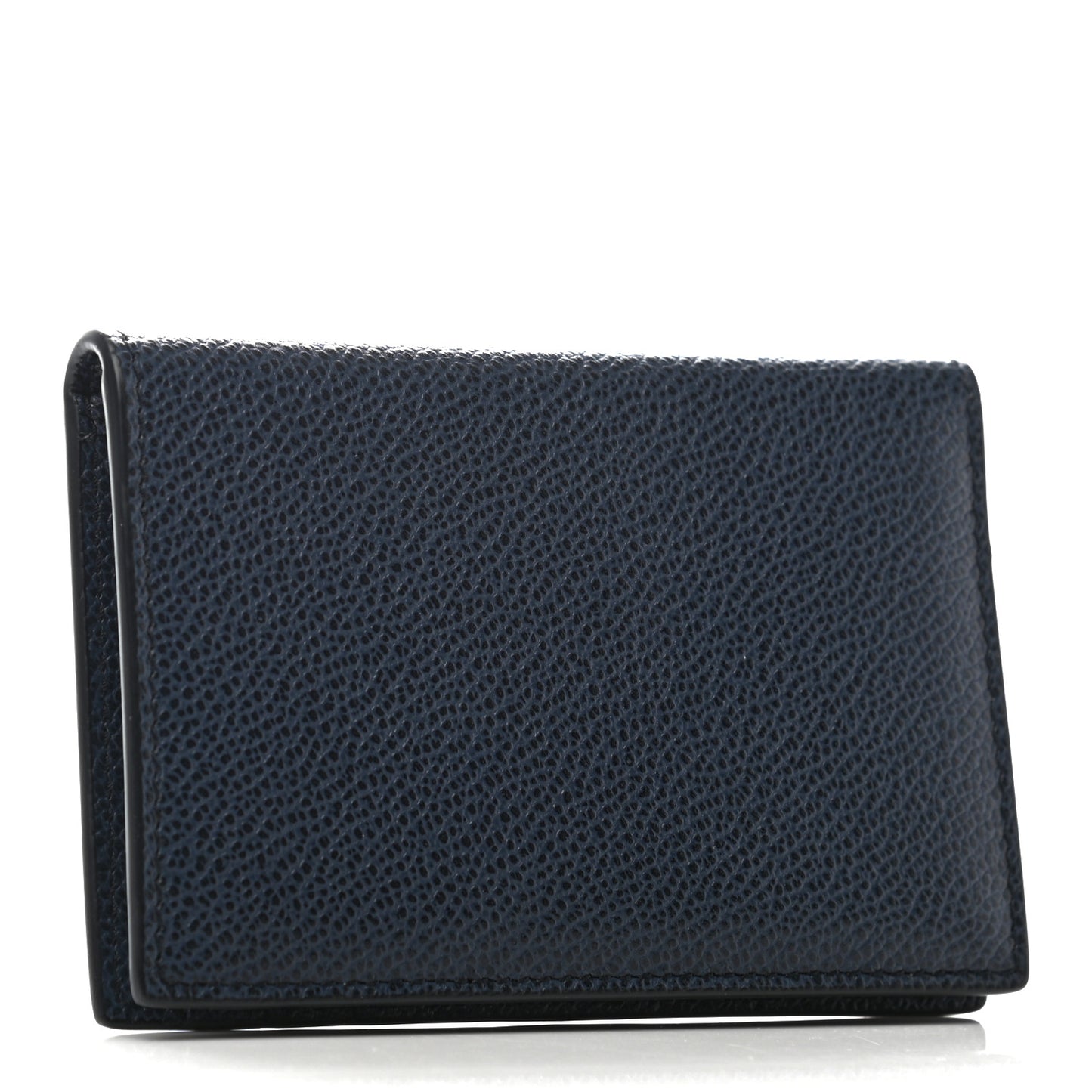 Vitello Micro Grain Card Holder Baltico Fuoco