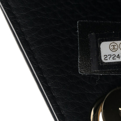 Chanel Bullskin Stitched Large Shopping Bag Black 7 of 9