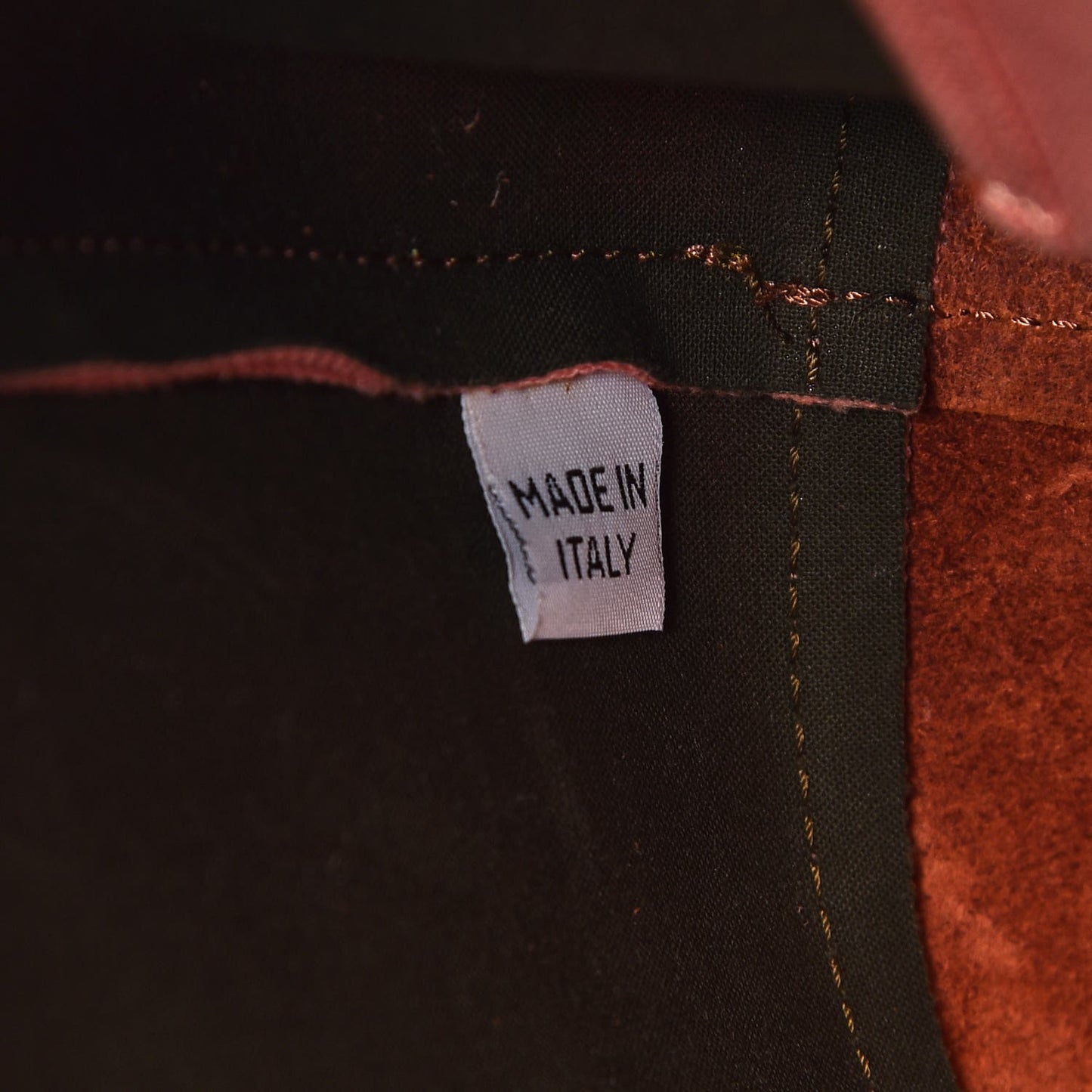Canvas Calfskin Bucket Bag Blush Moss