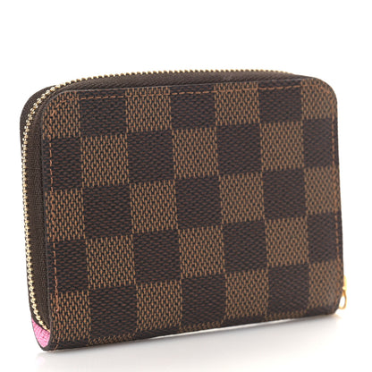 Louis Vuitton Damier Ebene 2022 Christmas Animation Paris Zippy Coin Purse Pink 3 of 8
