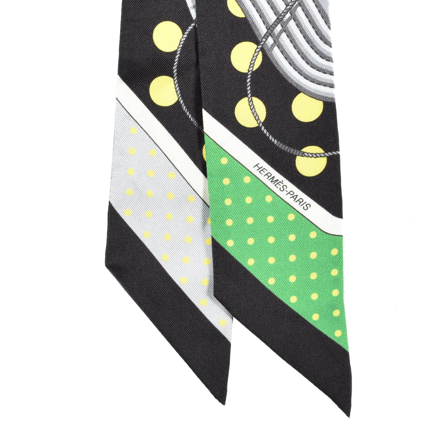 Silk Clic Clac a Pois Twilly Black Vert Jaune