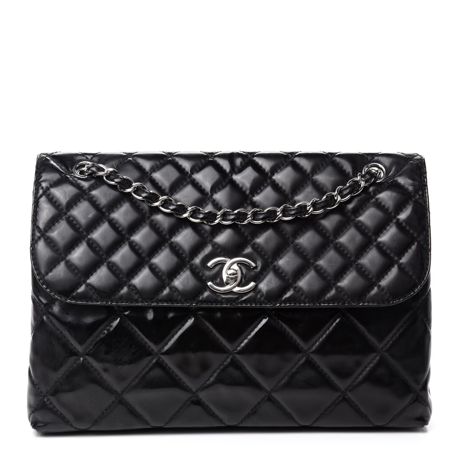Chanel Vinyl Quilted In the Business Flap Bag Black 1 of 14