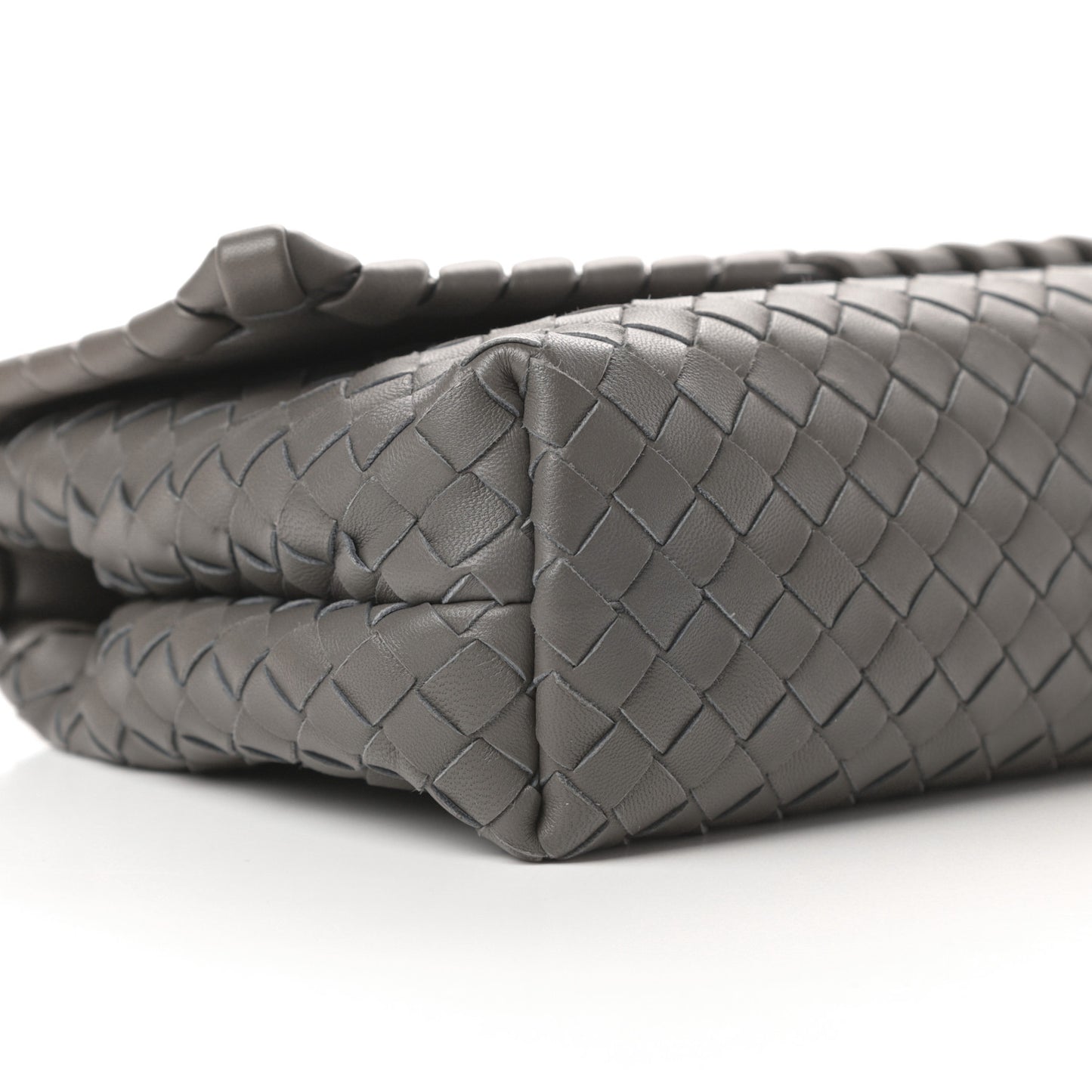 Nappa Intrecciato Baby Olimpia Shoulder Bag Steel