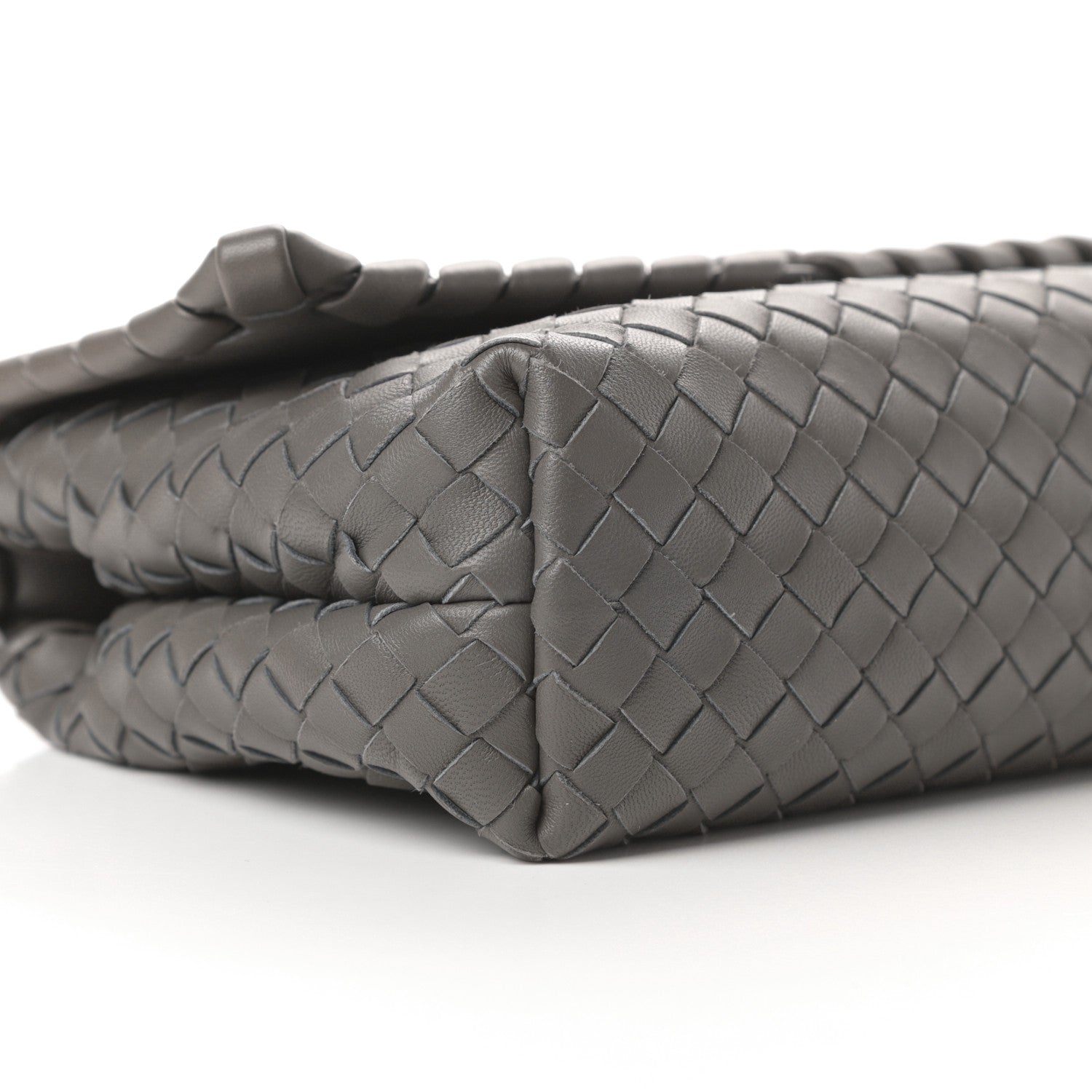 Bottega Veneta Nappa Intrecciato Baby Olimpia Shoulder Bag Steel 9 of 13