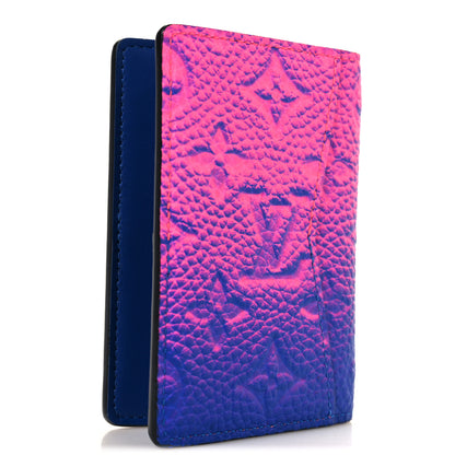 Louis Vuitton Taurillon Illusion Pocket Organizer Bleu Rose 3 of 6