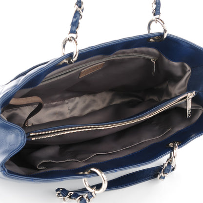 Chanel Caviar Quilted XL Grand Shopping Tote GST Navy Blue 5 of 7