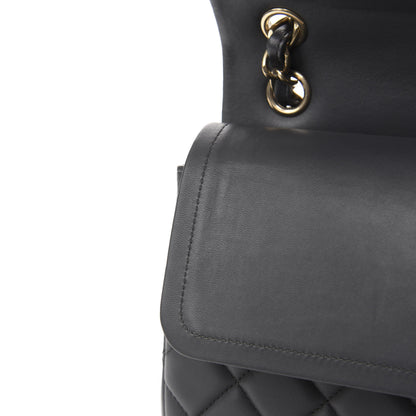Chanel Lambskin Quilted Jumbo Double Flap Dark Grey 9 of 15