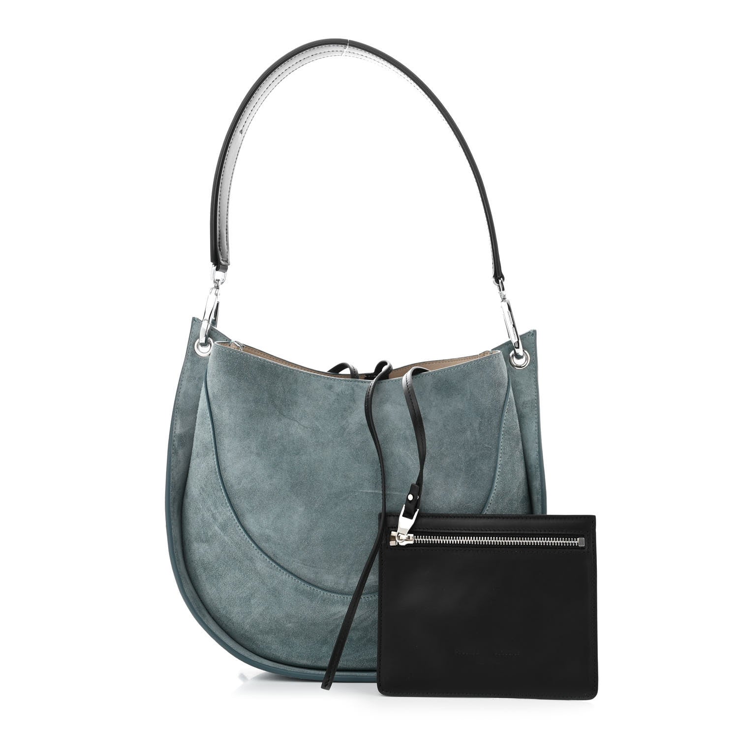 Proenza Schouler Suede Arch Shoulder Bag Faded Blue 3 of 11