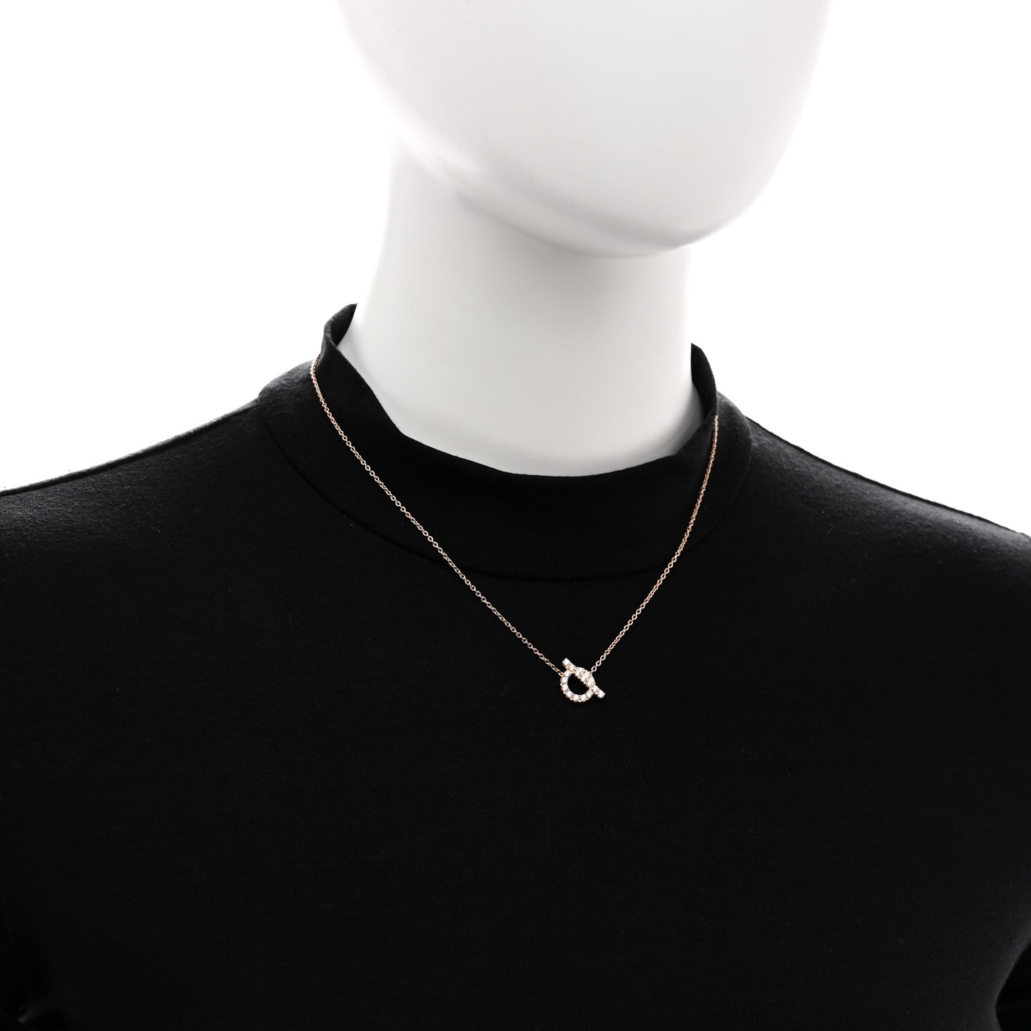 18K Rose Gold Diamond Finesse Pendant Necklace