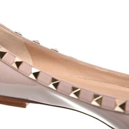 Valentino Garavani Patent Rockstud Ballerina Flats 40 Poudre 8 of 9
