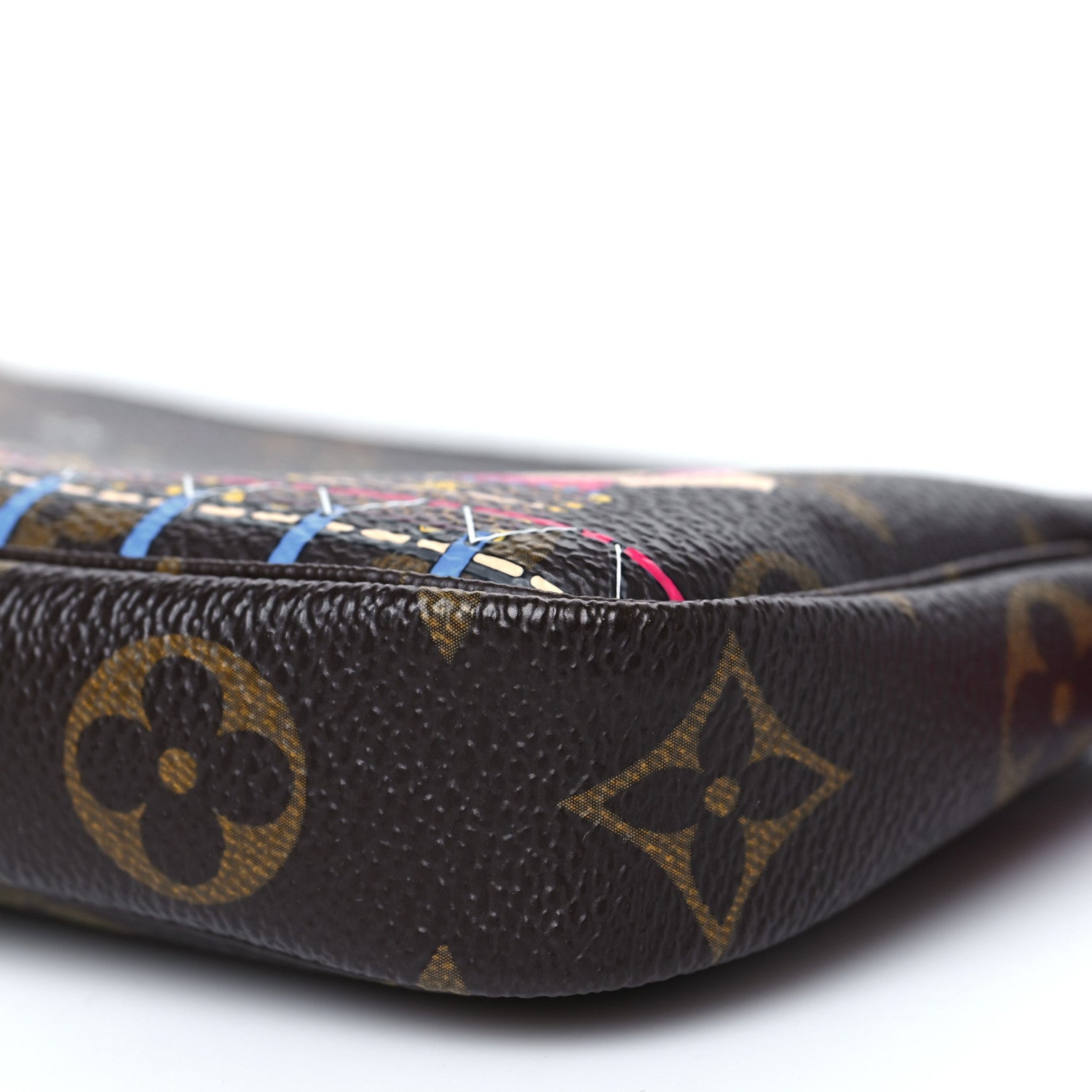 Louis Vuitton Monogram 2020 Christmas Animation Roller Coaster Mini Pochette Accessories Pivoine 9 of 10