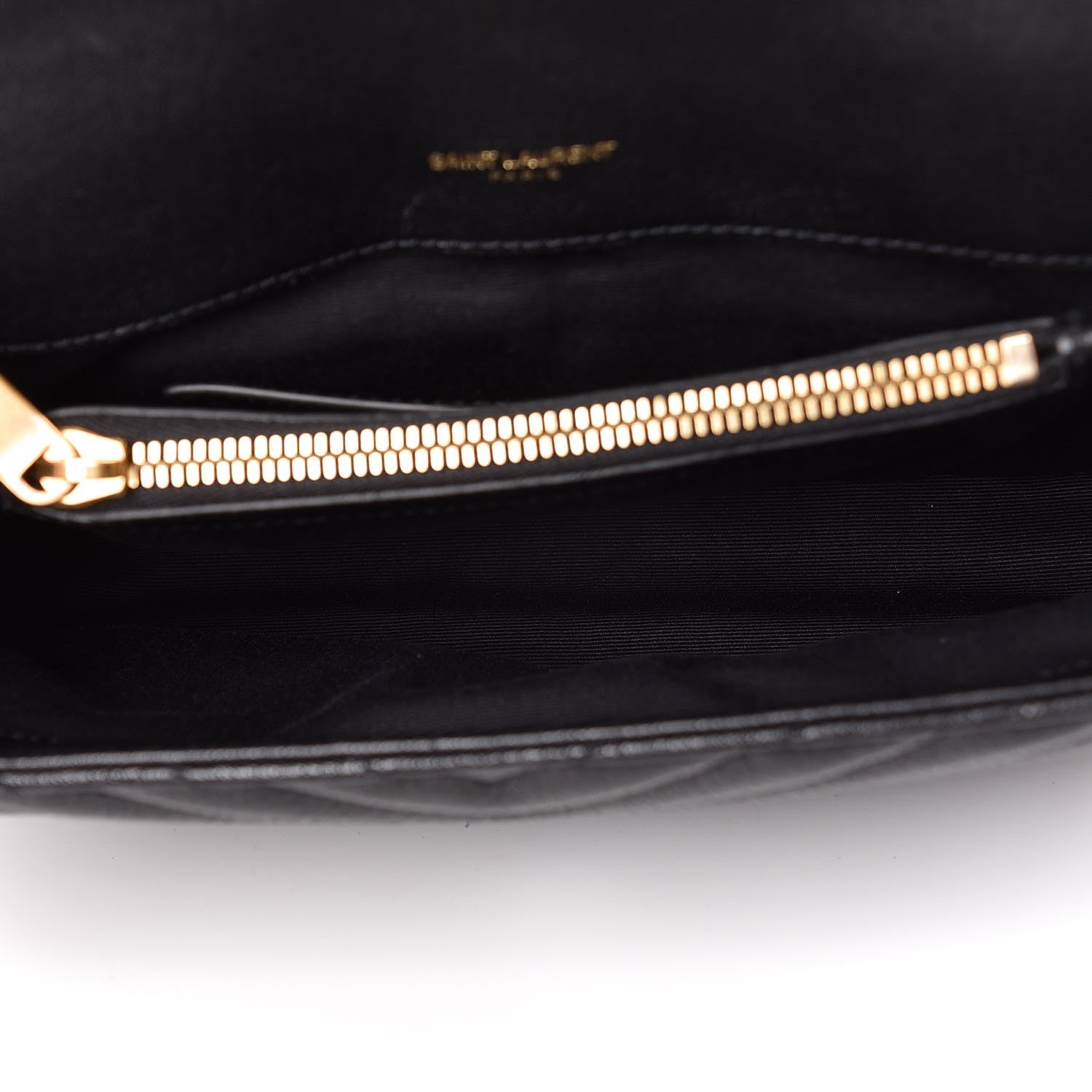 Saint Laurent Sheepskin Matelasse Chevron Monogram Medium College Bag Black 5 of 7