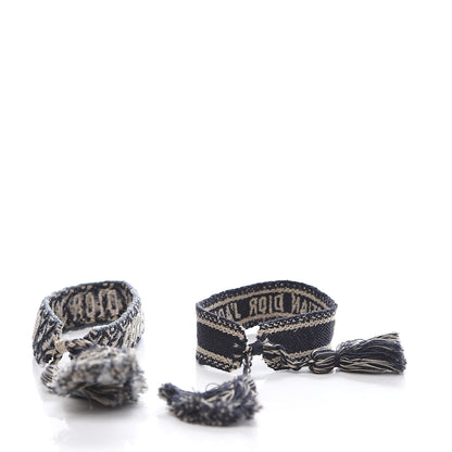 Christian Dior Woven Cotton J'Adior Friendship Bracelet Set Navy 2 of 3